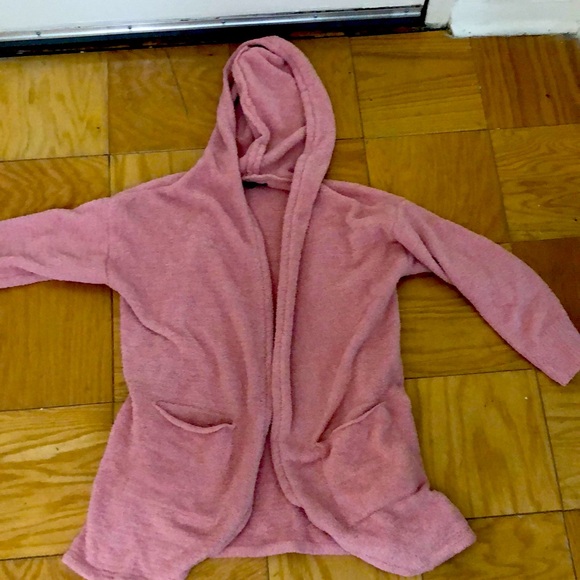 Almost Famous Fuzzy Pink Hooded Jacket - Picture 1 of 1